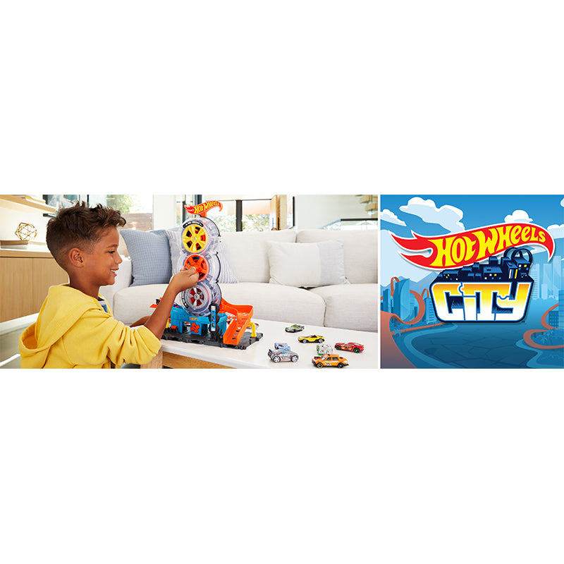 Trạm vận chuyển 3 lốp xe xoay vòng Hot Wheels HOT WHEELS HDP02