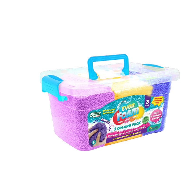 Đồ chơi sáng tạo Slimy Foam_Slime xốp Tím-Vàng-Xanh dương SLIMY 38001