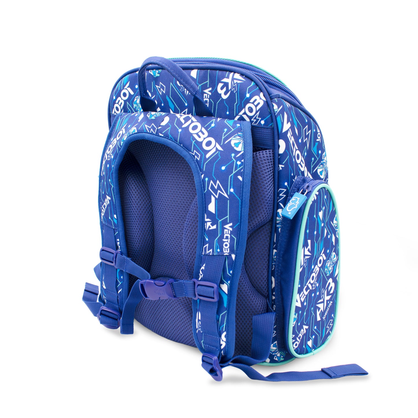 Balo Đi Học Fancy - Siêu Robo Vectobot Xanh Dương CLEVER HIPPO BV1217