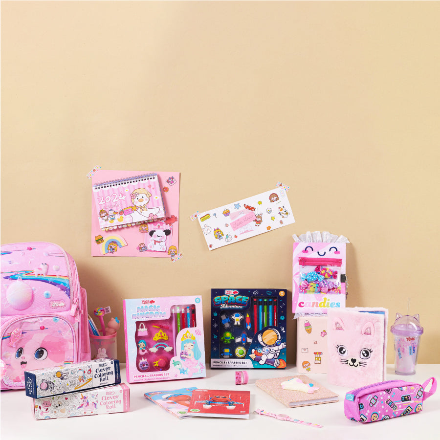 Balo Đi Học Fancy Kitty Pinky Hồng CLEVER HIPPO BK1232