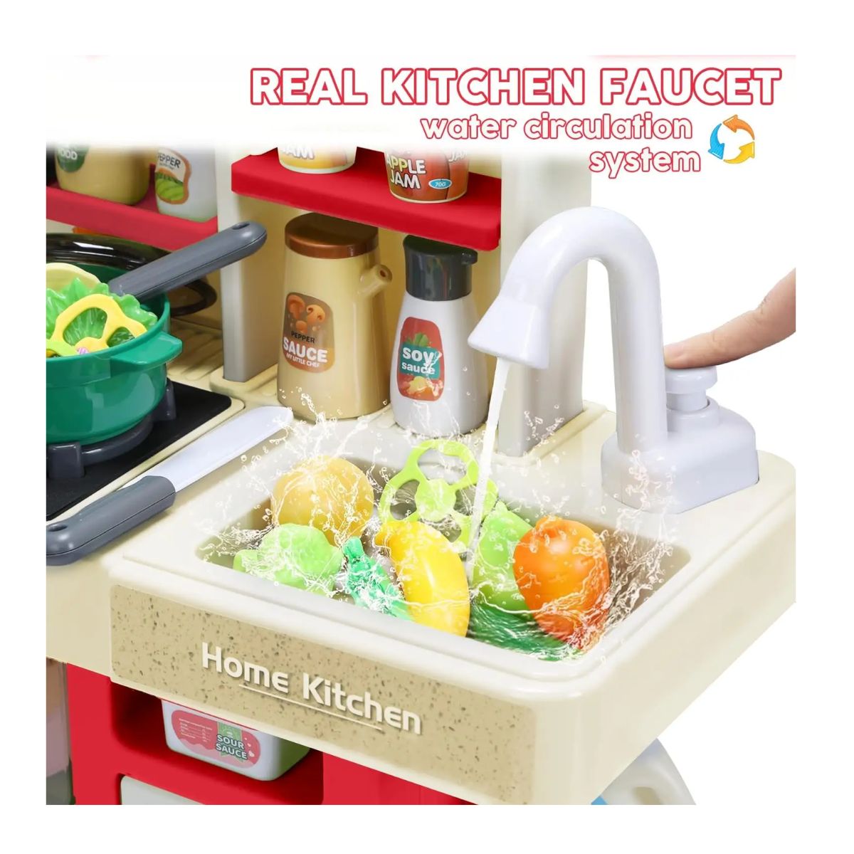 Bộ Đồ Chơi Nhà Bếp Đứng 63 Chi Tiết SWEET HEART SH60082