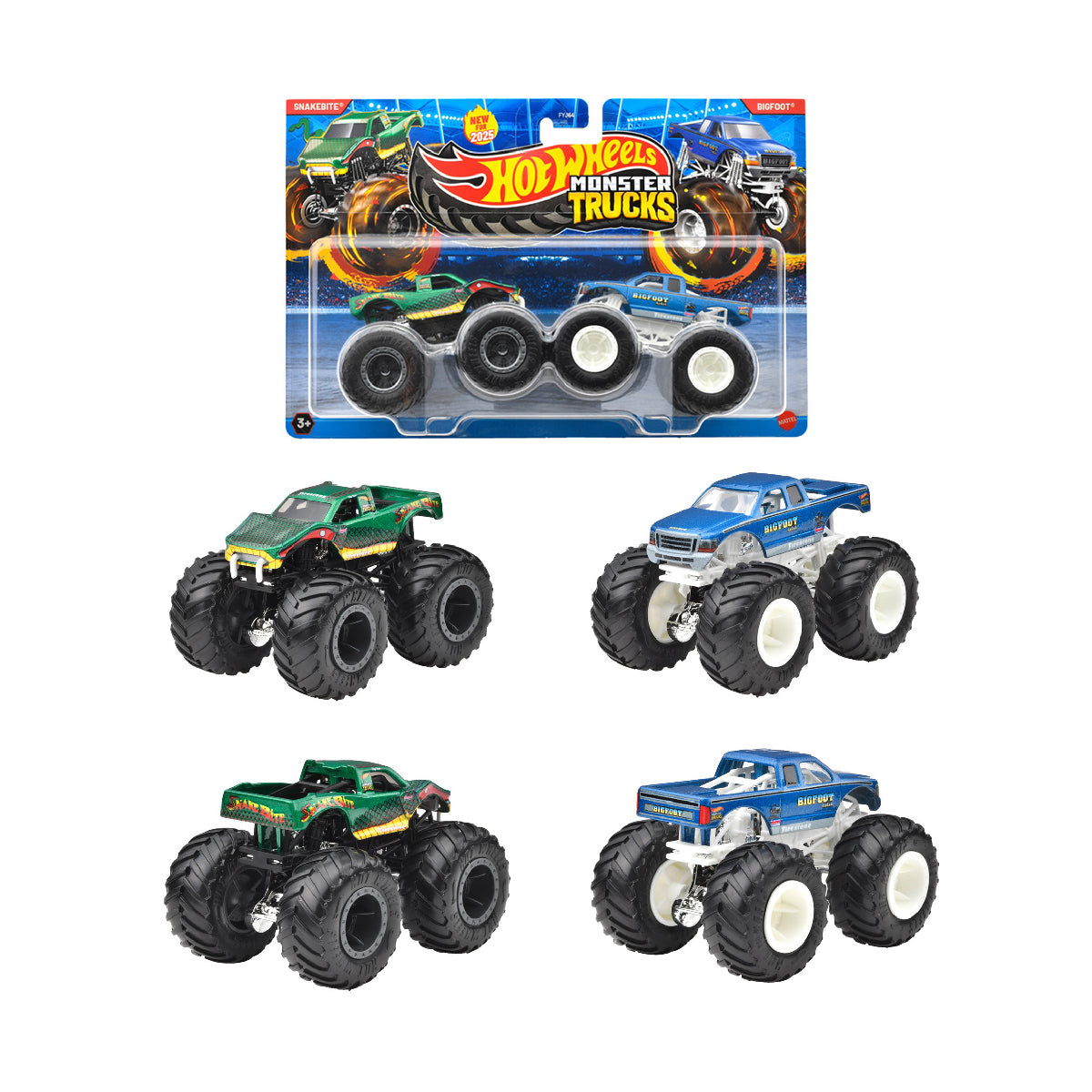 Bộ Đôi Siêu Xe Hot Wheels MONSTER TRUCKS FYJ64M