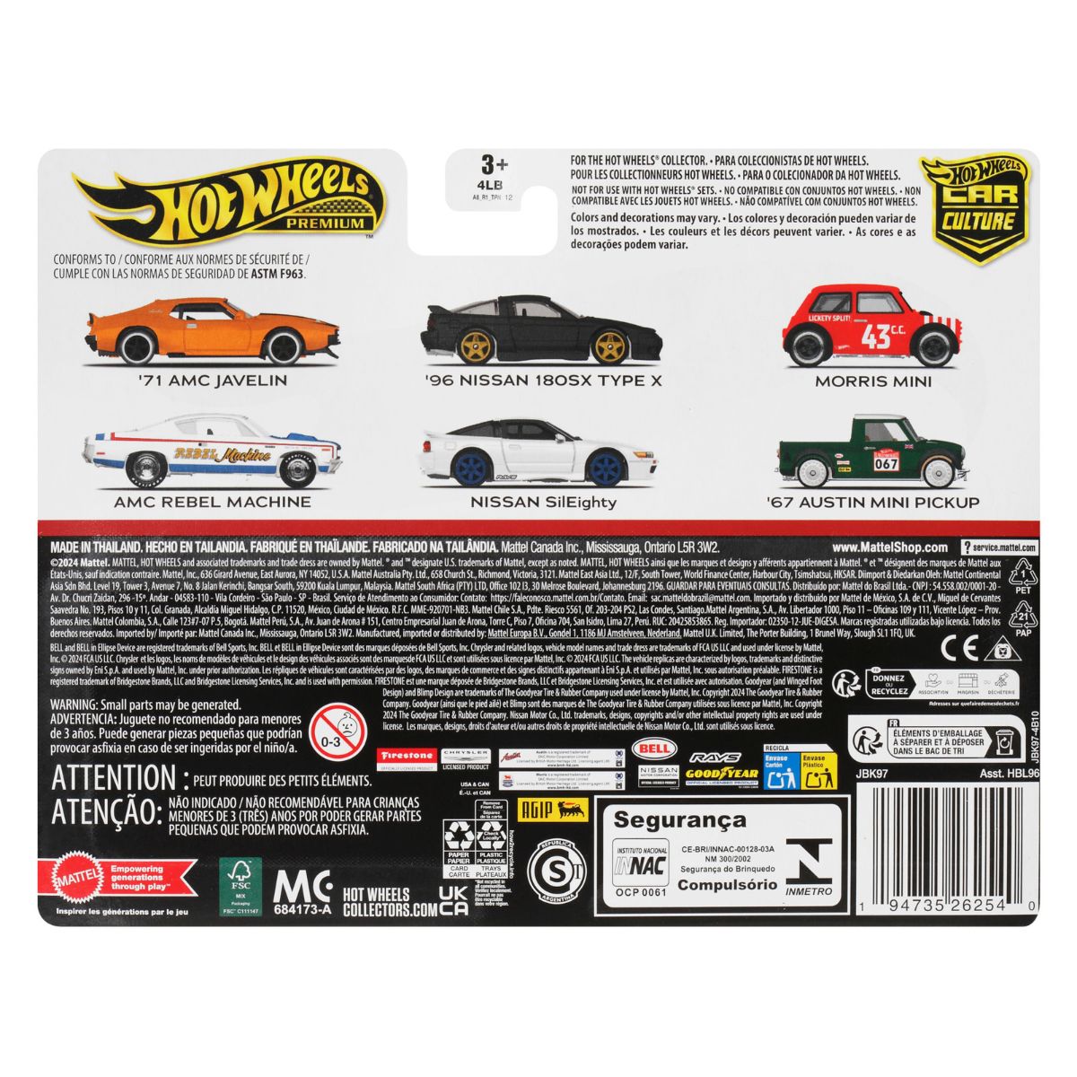 Đồ Chơi Bộ Đôi Siêu Xe Premiums Morris Mini HOT WHEELS HBL96