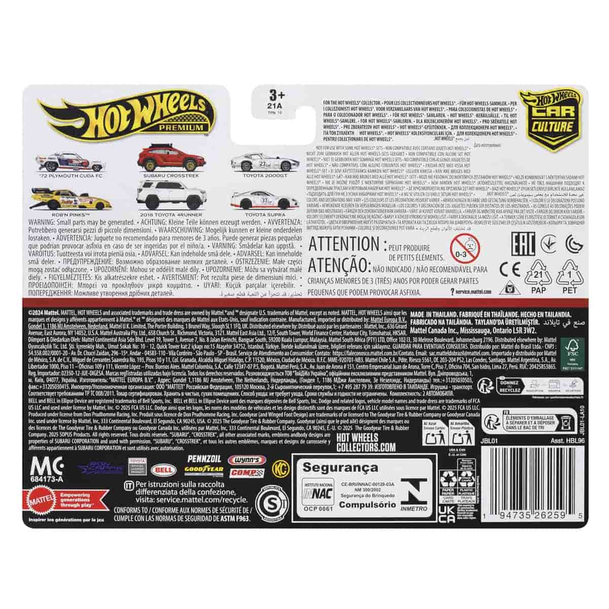 Bộ Đôi Siêu Xe Premiums Rob N' Pinks HOT WHEELS HBL96