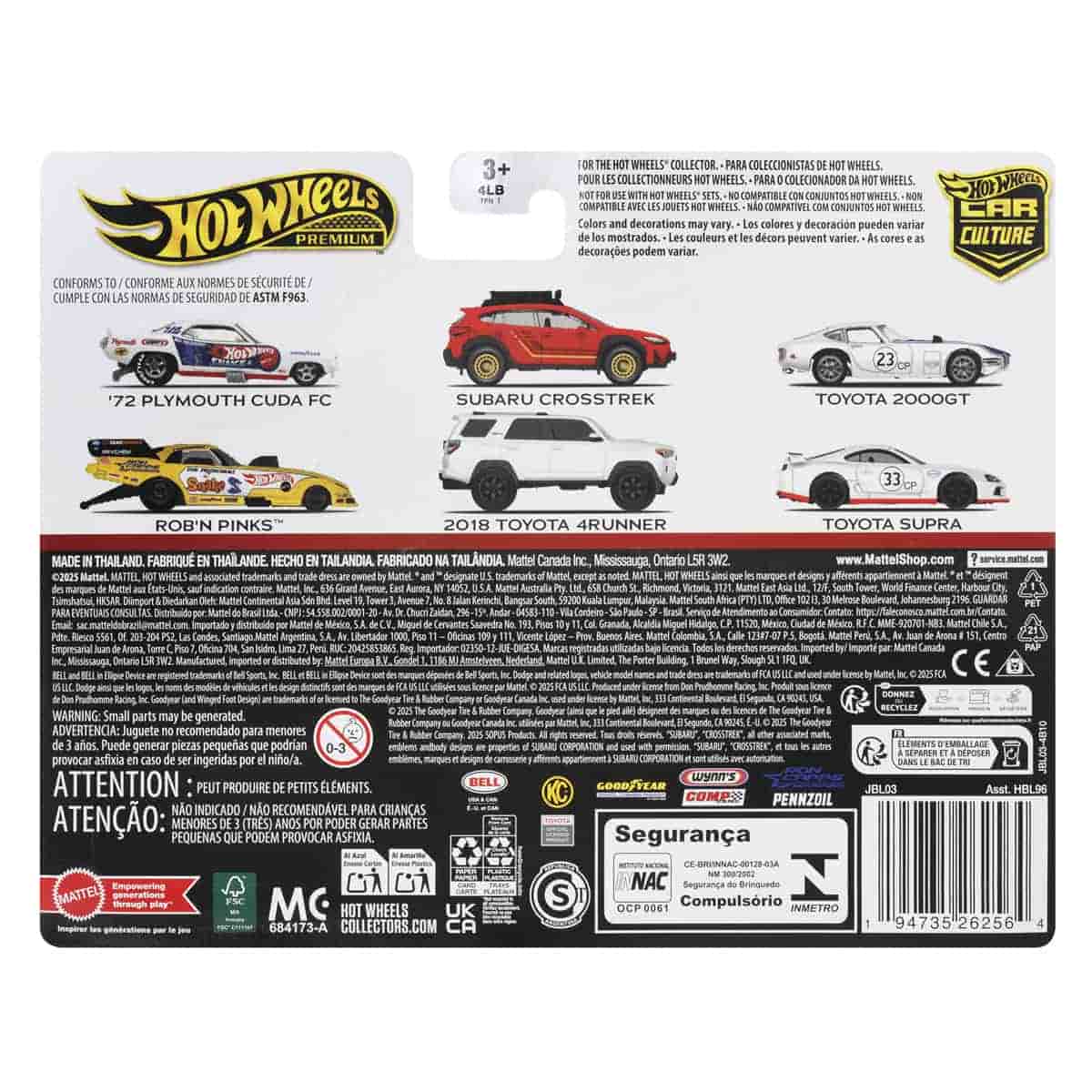 Bộ Đôi Siêu Xe Premiums Toyota Supra HOT WHEELS HBL96