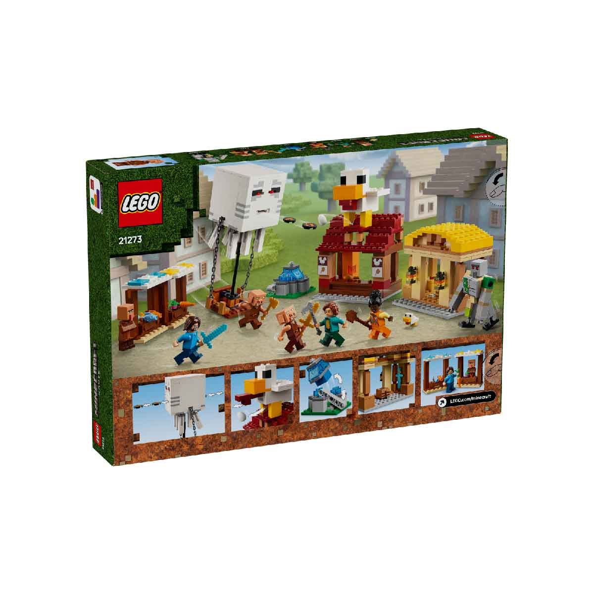 Bộ Lắp Ráp Cuộc Tấn Công Làng Bằng Khinh Khí Cầu Của Ghast LEGO MINECRAFT 21273