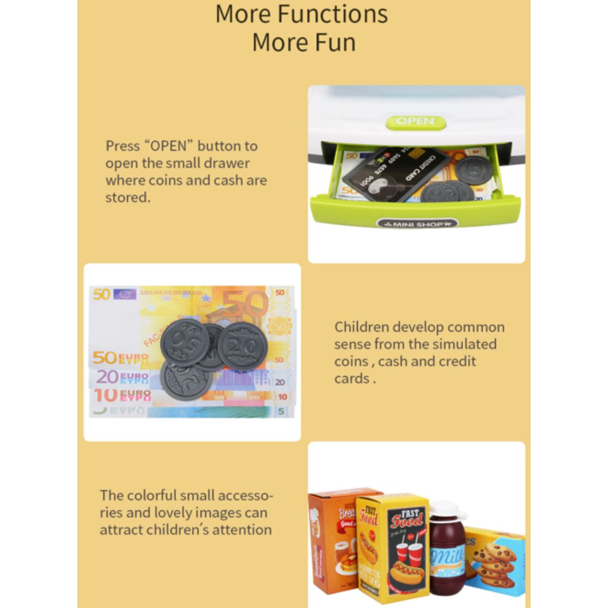 Đồ Chơi Bộ Thu Ngân Thông Minh Kèm Giỏ Siêu Thị SWEET HEART SH35578A