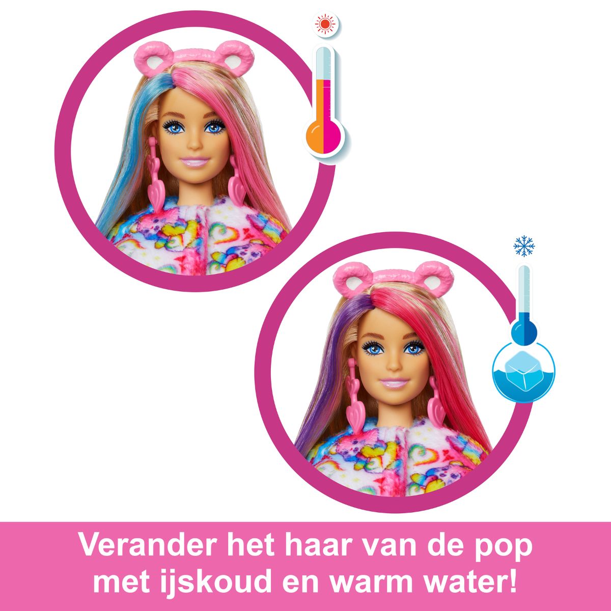 Đồ Chơi Búp Bê Barbie Cutie Reveal - Gấu Hồng Kiêu Sa BARBIE JFV60/JFV59
