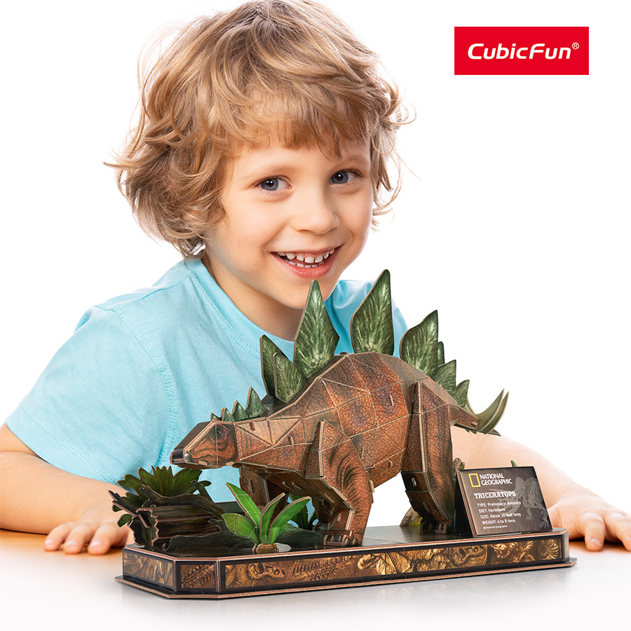 Đồ chơi trẻ em xếp hình 3D Nat Geo: Khủng long Stegosaurus PUZZLES DS1054H