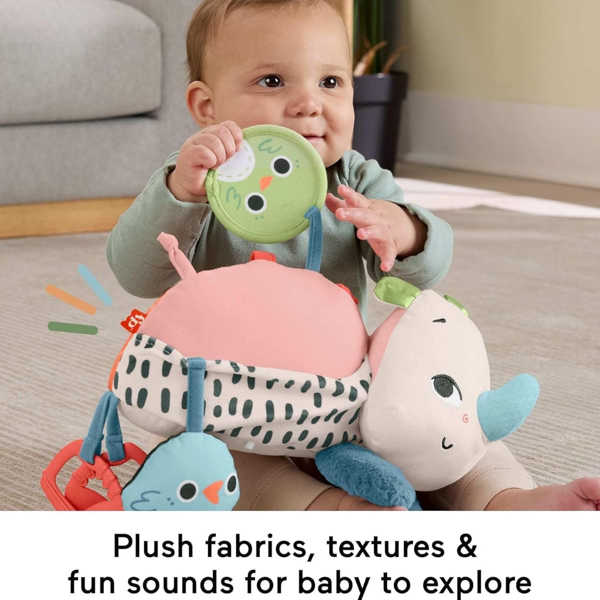 Đồ Chơi Gối Ôm Tê Giác Bé Nhỏ FISHER PRICE MATTEL HYR55