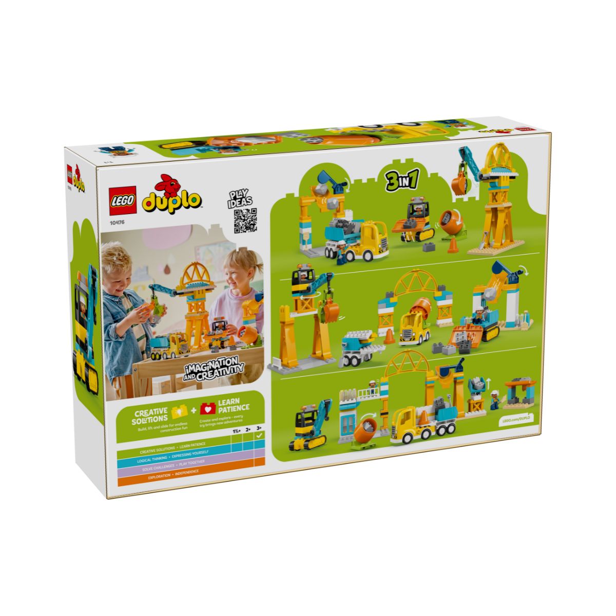 Đồ Chơi Lắp Ráp 3 Trong 1: Công Trường & Xe Công Trình LEGO DUPLO 10476