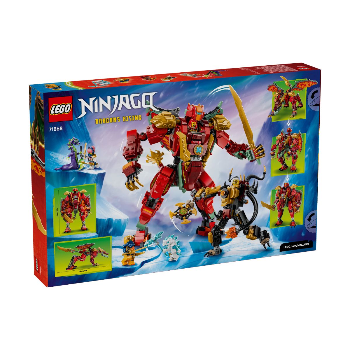 Đồ Chơi Lắp Ráp Chiến Giáp Rồng Biến Hình Của Wyldfyre LEGO NINJAGO 71868 (821 chi tiết)