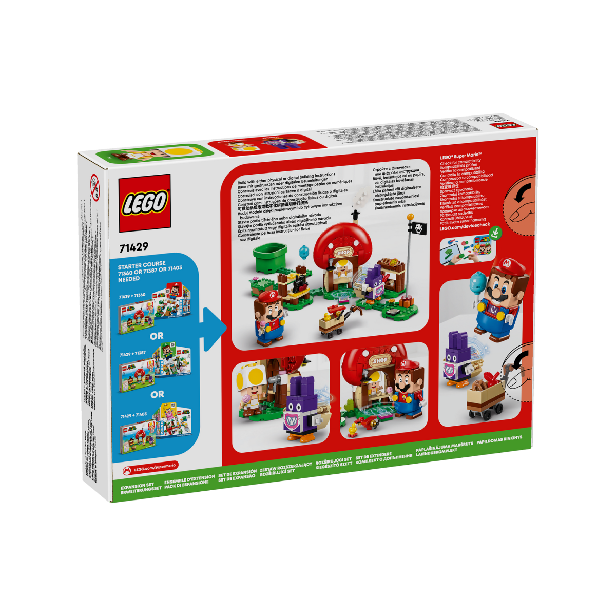 Đồ Chơi Lắp Ráp Cửa Hàng Bánh Pizza Của Toad LEGO SUPER MARIO 71429 (230 chi tiết)