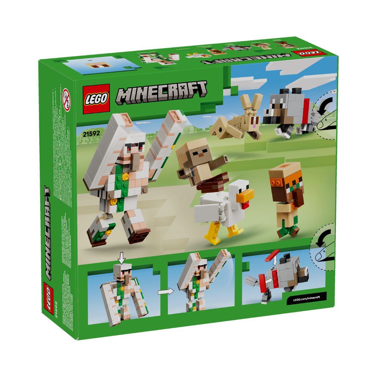 Đồ Chơi Lắp Ráp Cuộc Tấn Công Sa Mạc Của Chicken Jockey LEGO MINECRAFT 21592 (428 Chi Tiết)