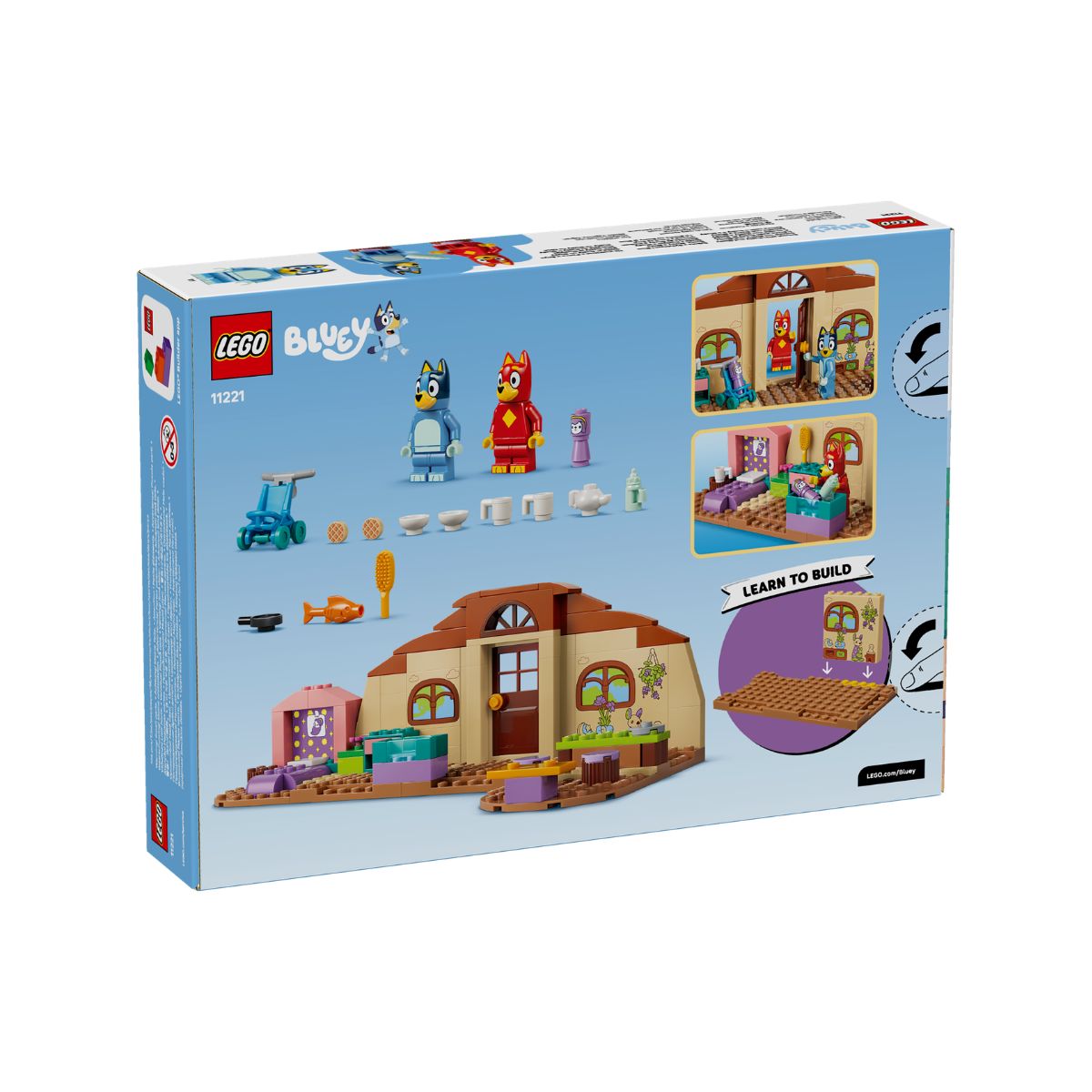 Đồ Chơi Lắp Ráp Đến Trường Cùng Rusty Và Bluey LEGO BLUEY 11221 (106 Chi Tiết)