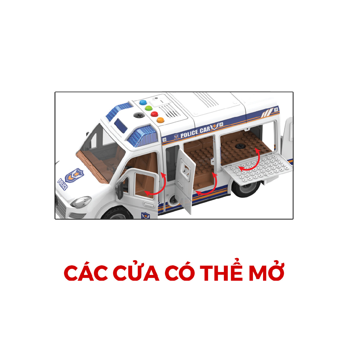 Đồ Chơi Lắp Ráp DIY Xe Van Cứu Hỏa Có Đèn Và Âm Thanh VECTO VT8088B
