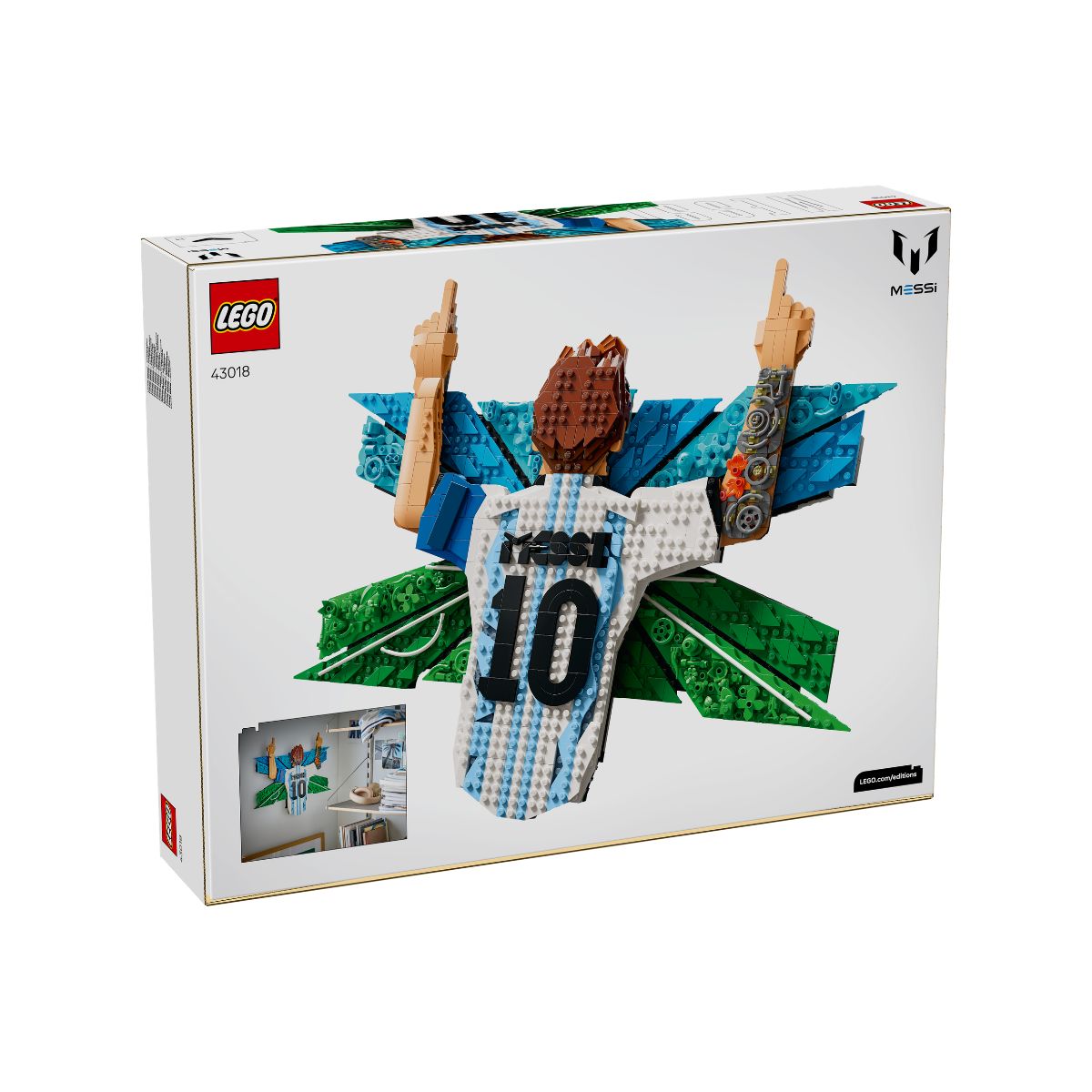 LEGO Editions Sports 43018 Lionel Messi – Legendary Celebration Building Set (1427 Pieces)