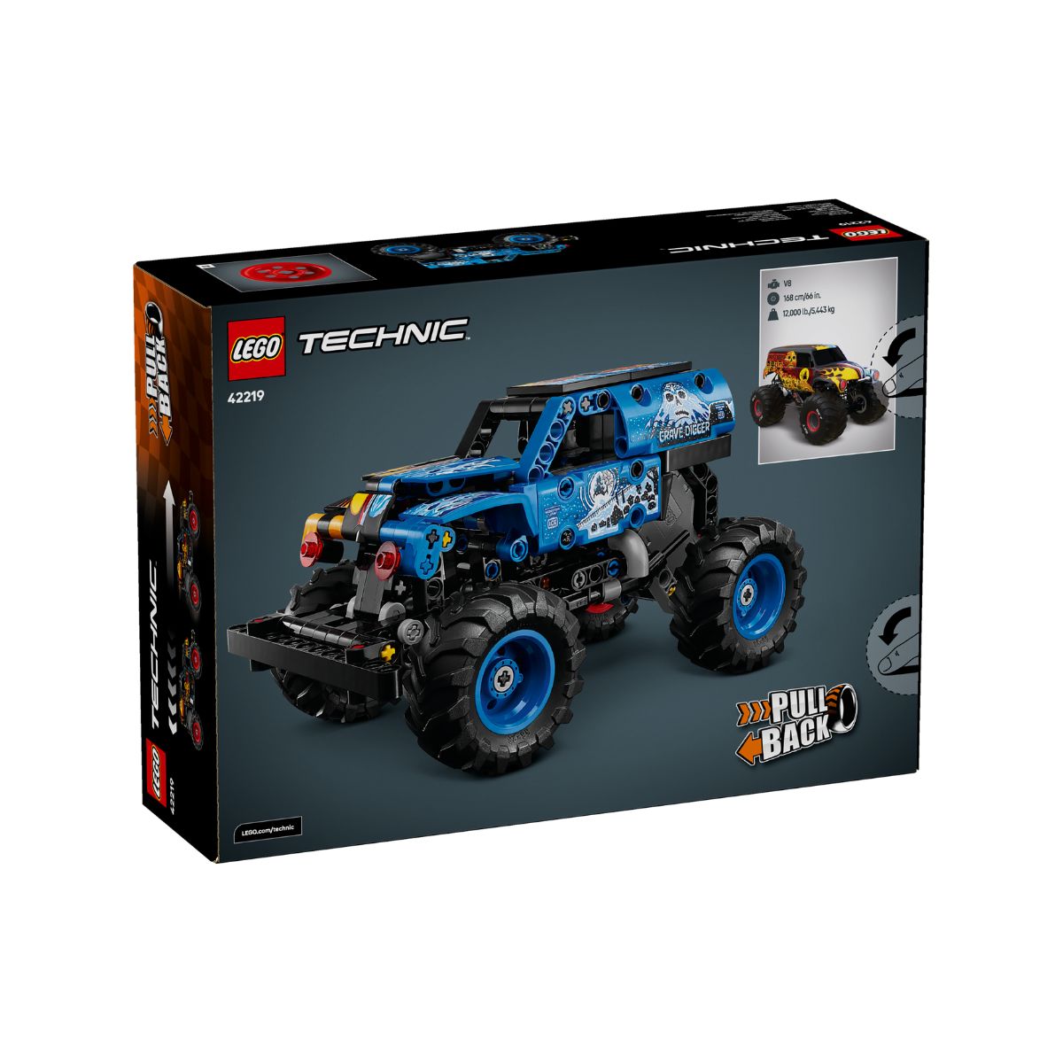 Đồ Chơi Lắp Ráp Monster Jam™ Grave Digger™ Lửa Và Băng LEGO TECHNIC 42219