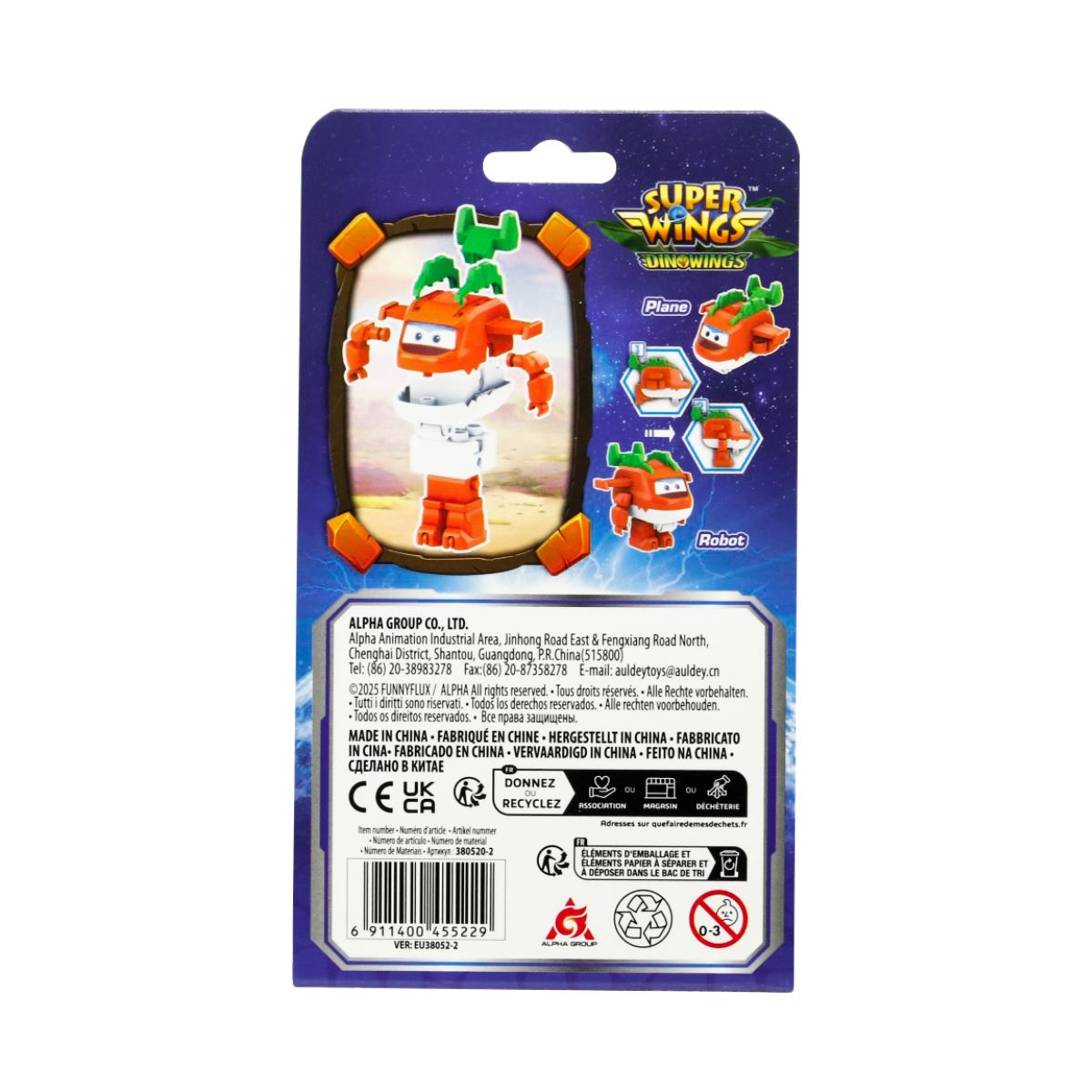 Đồ Chơi Lắp Ráp Robot Biến Hình Khủng Long Stego Bác Sĩ SUPERWINGS EU380520-2