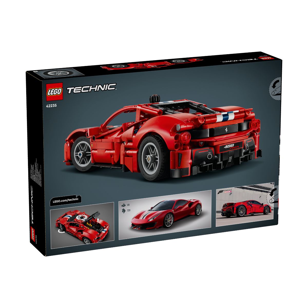 Ferrari 488 PISTA Building Set LEGO TECHNIC 42235 (882 Pieces)