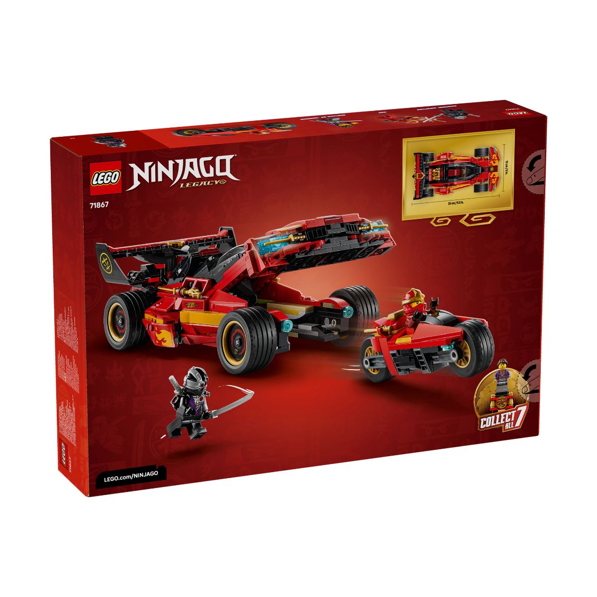 Đồ Chơi Lắp Ráp Siêu Xe X-1 Ninja Charger - Kỷ Niệm 15 Năm LEGO NINJAGO 71867 (691 chi tiết)