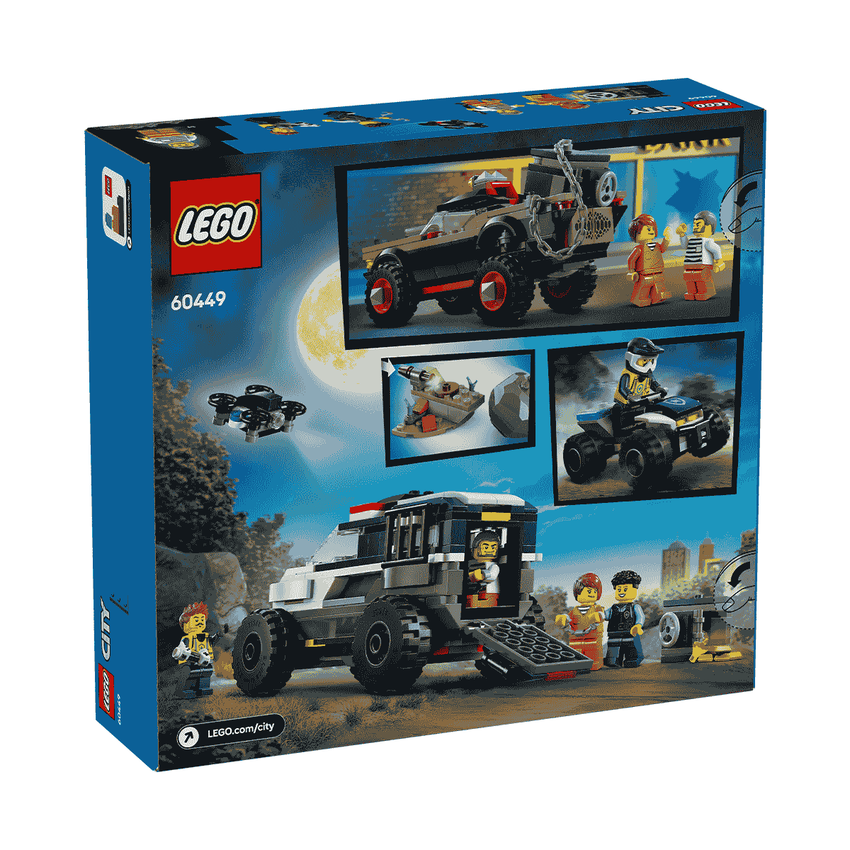 Đồ Chơi Lắp Ráp Truy Đuổi Cảnh Sát Xe Địa Hình LEGO CITY 60449 (467 chi tiết)