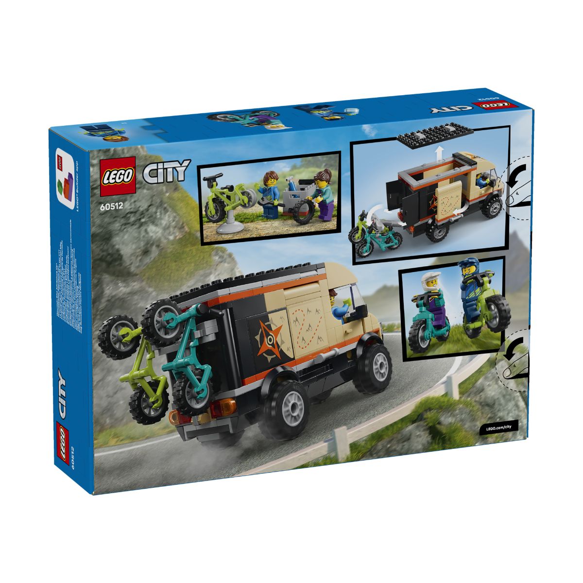 Đồ Chơi Lắp Ráp Xe Dã Ngoại Chở Xe Đạp Địa Hình LEGO CITY 60512 (260 chi tiết)