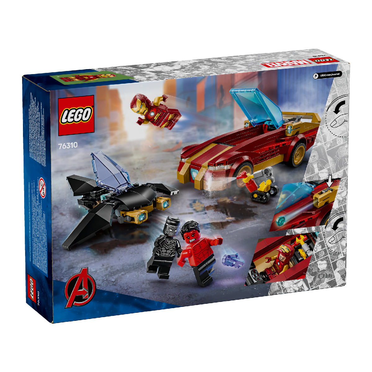 Đồ Chơi Lắp Ráp Xe Người Sắt, Black Panther Đấu Với Hulk LEGO SUPERHEROES 76310