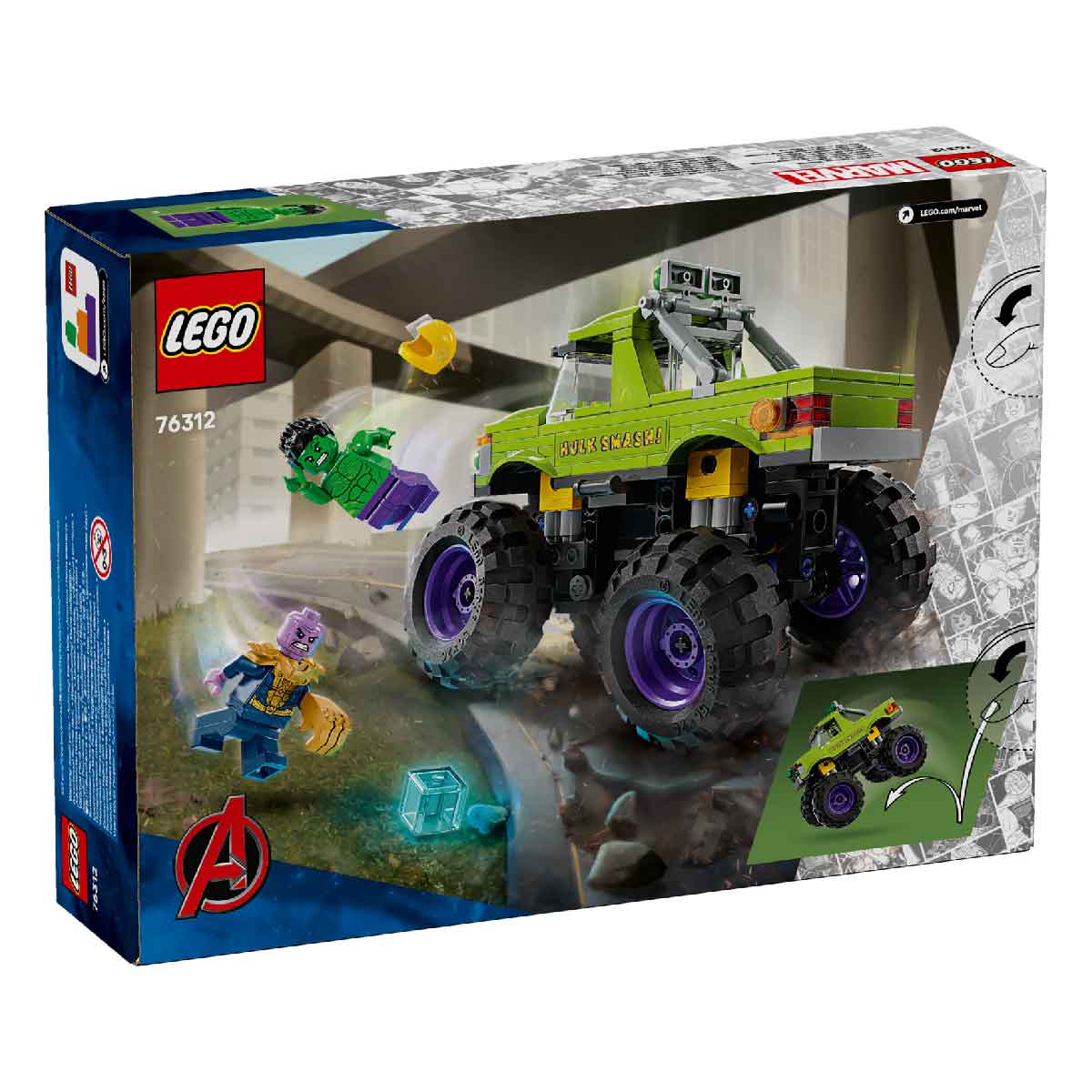 Đồ Chơi Lắp Ráp Xe Tải Hulk Đối Đầu Thanos LEGO SUPERHEROES 76312