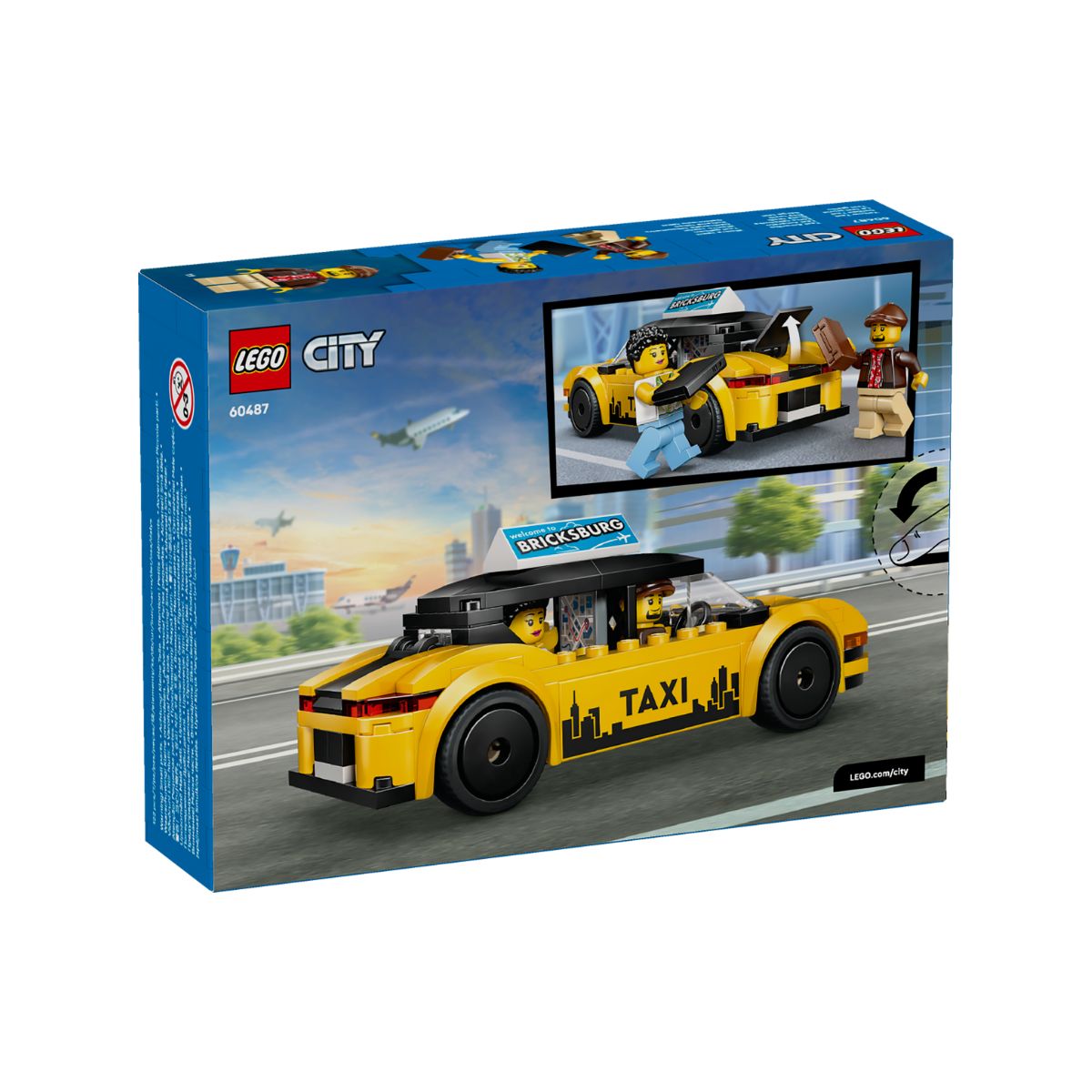 Building Toy – Yellow Taxi LEGO CITY 60487 (122 Pieces)