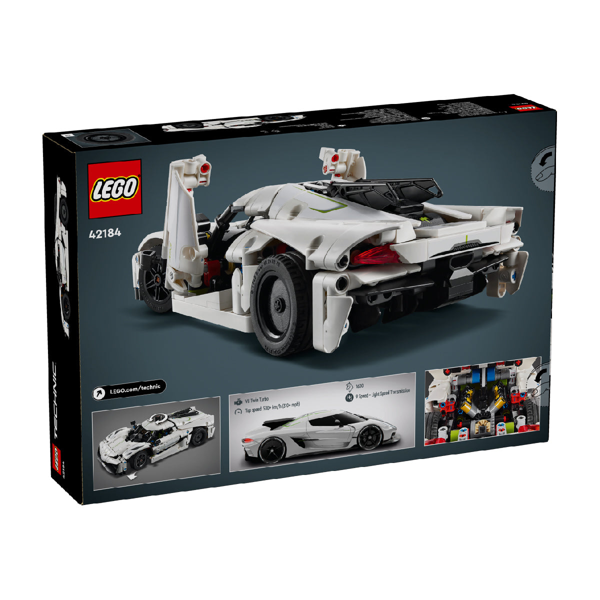 Đồ Chơi Lắp Ráp Xe Thể Thao Koenigsegg Jesko Màu Trắng LEGO TECHNIC 42184 (801 Chi Tiết)