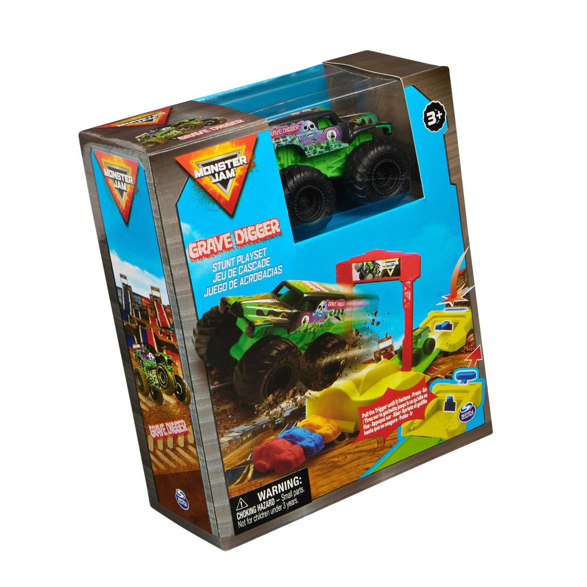Đồ Chơi Mini Set Bệ Phóng - Grave Digger 1:72 MONSTER JAM 20148980/6071189