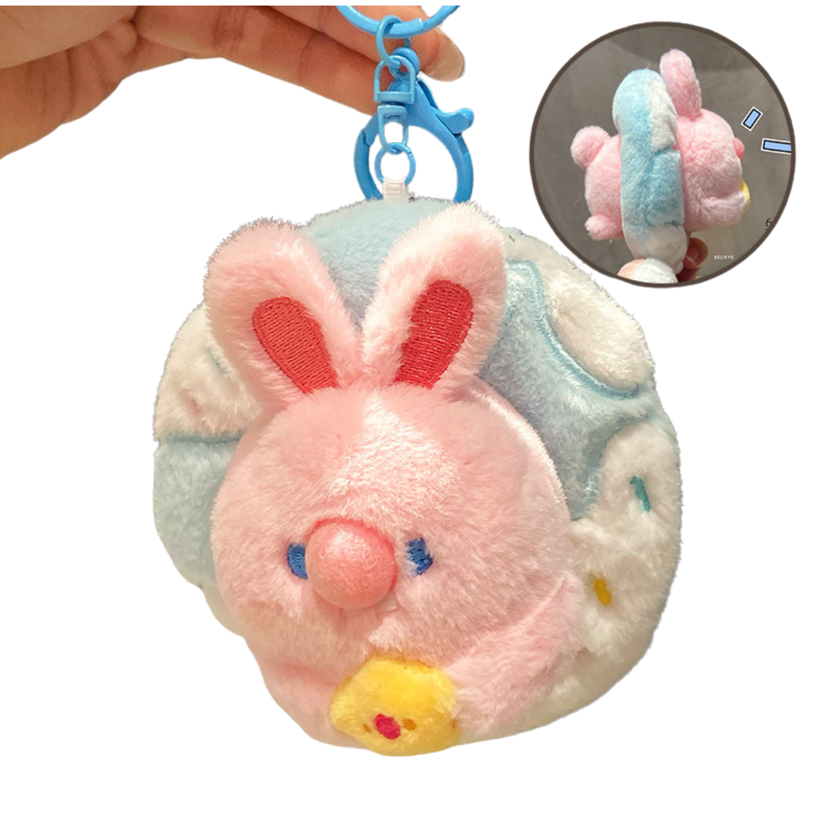 Đồ Chơi Móc Khoá Bánh Donut Thỏ Hồng PLUSH TOY BY23102301/PK