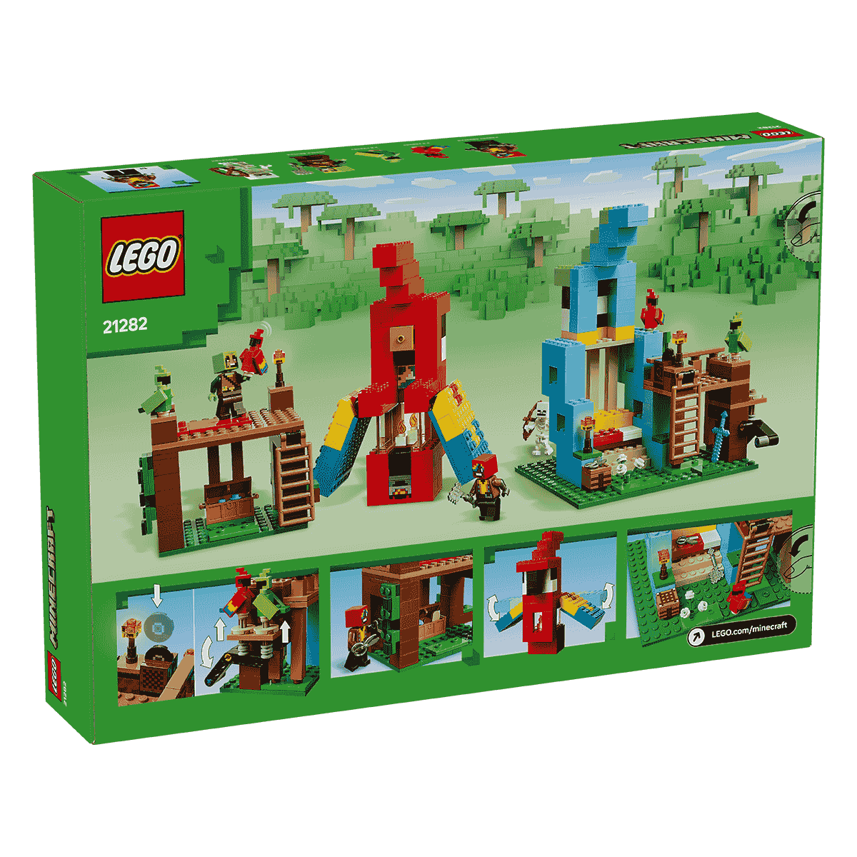 Đồ Chơi Lắp Ráp Ngôi Nhà Của Vẹt LEGO MINECRAFT 21282 (535 chi tiết)