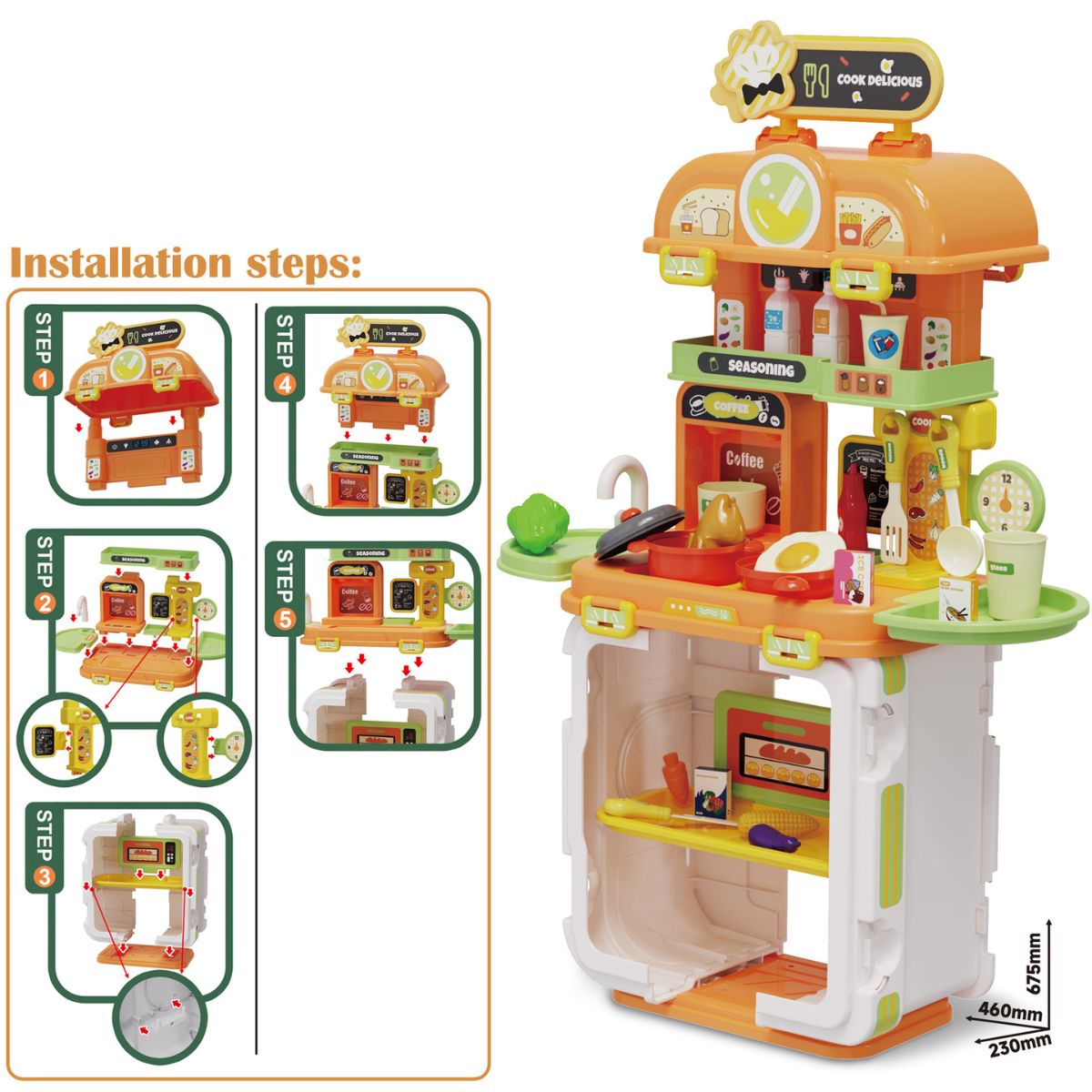 Sweet Heart 53 Piece Mini Kitchen Play Set SH33644