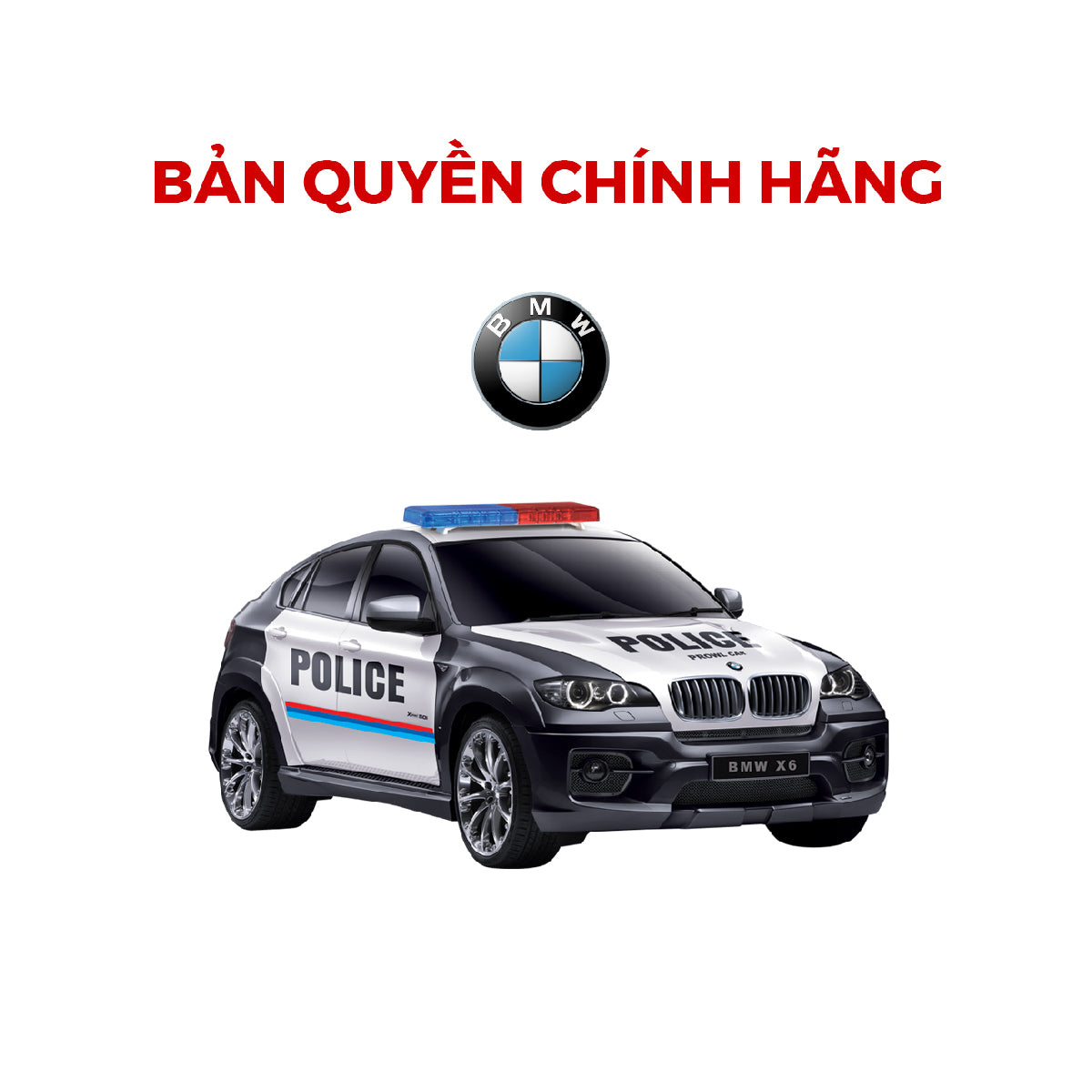 Đồ Chơi Xe Cảnh Sát Bmw X6 Điều Khiển Từ Xa (Đen) VECTO VT2404P