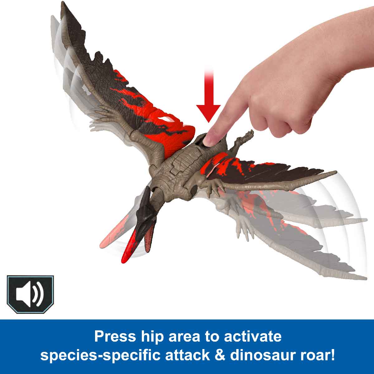 Đồ Chơi Mô Hình Khủng Long Pteranodon Có Âm Thanh JURASSIC WORLD MATTEL HLP14