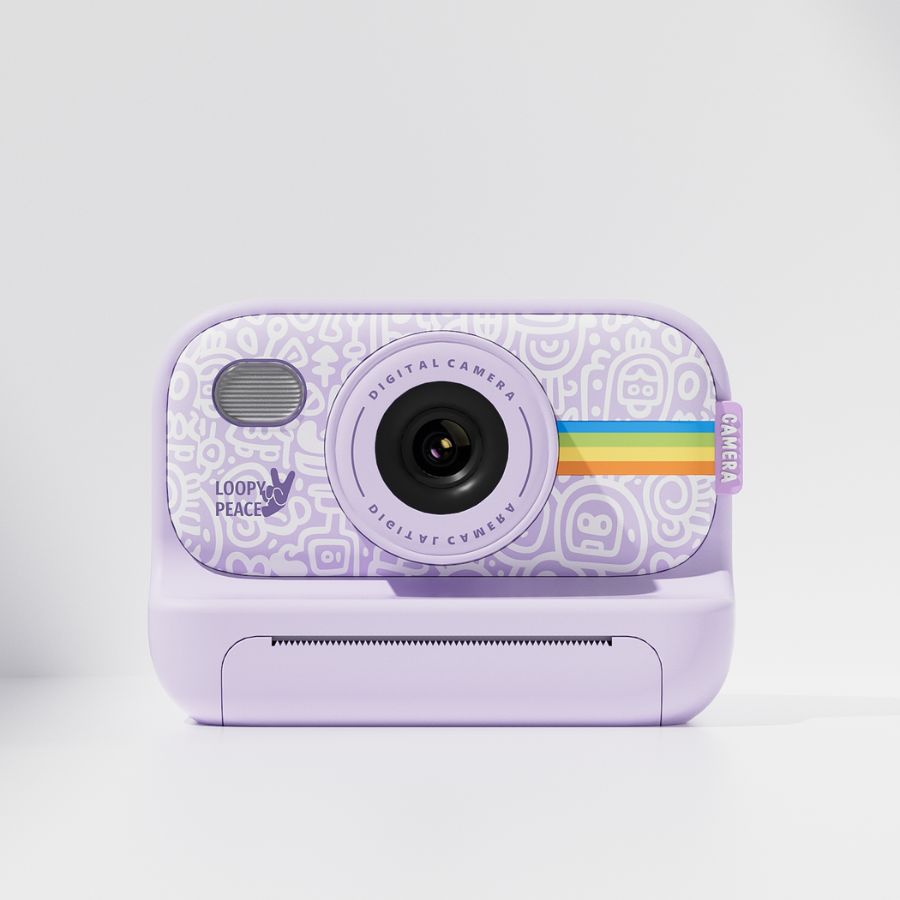 Máy Chụp Ảnh Lấy Liền Đen Sành Điệu Tím COOLKIDS S9
