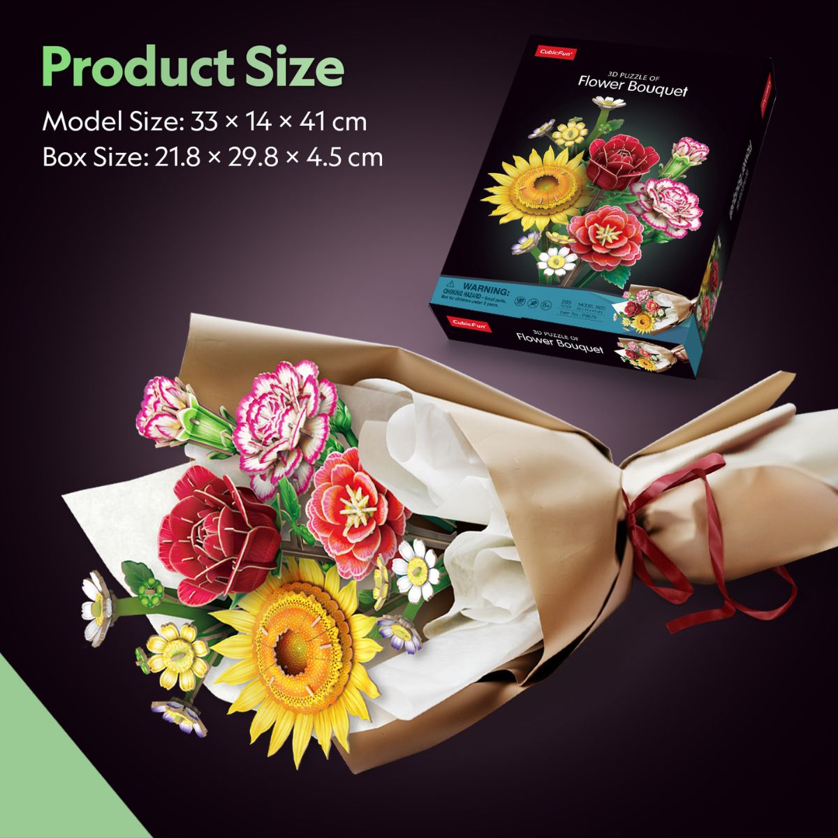 STEAM P867h DIY Large Colorful Bouquet Building Set