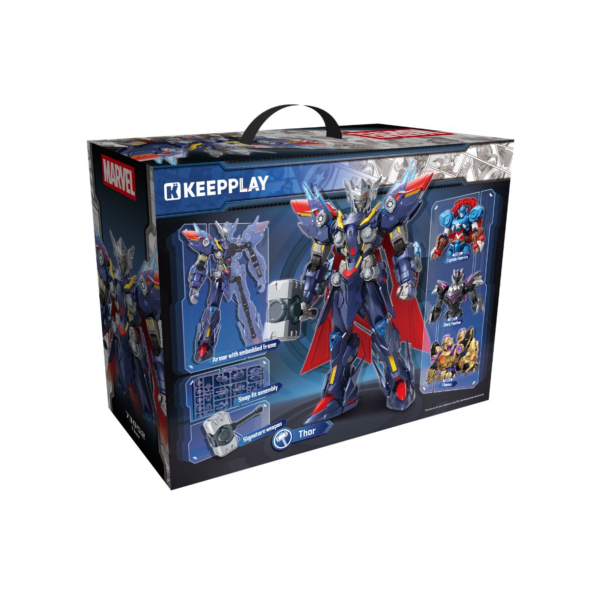 Đồ Chơi Mô Hình Lắp Ráp Marvel Mecha Thor KEEPPLAY 73052