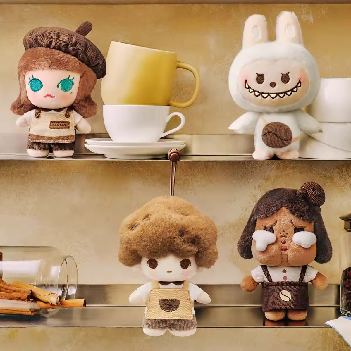 Đồ Chơi Móc Khóa Pop Bean Coffee Factory Series-Plush Pendant POP MART IP POP BEAN 6941313024571