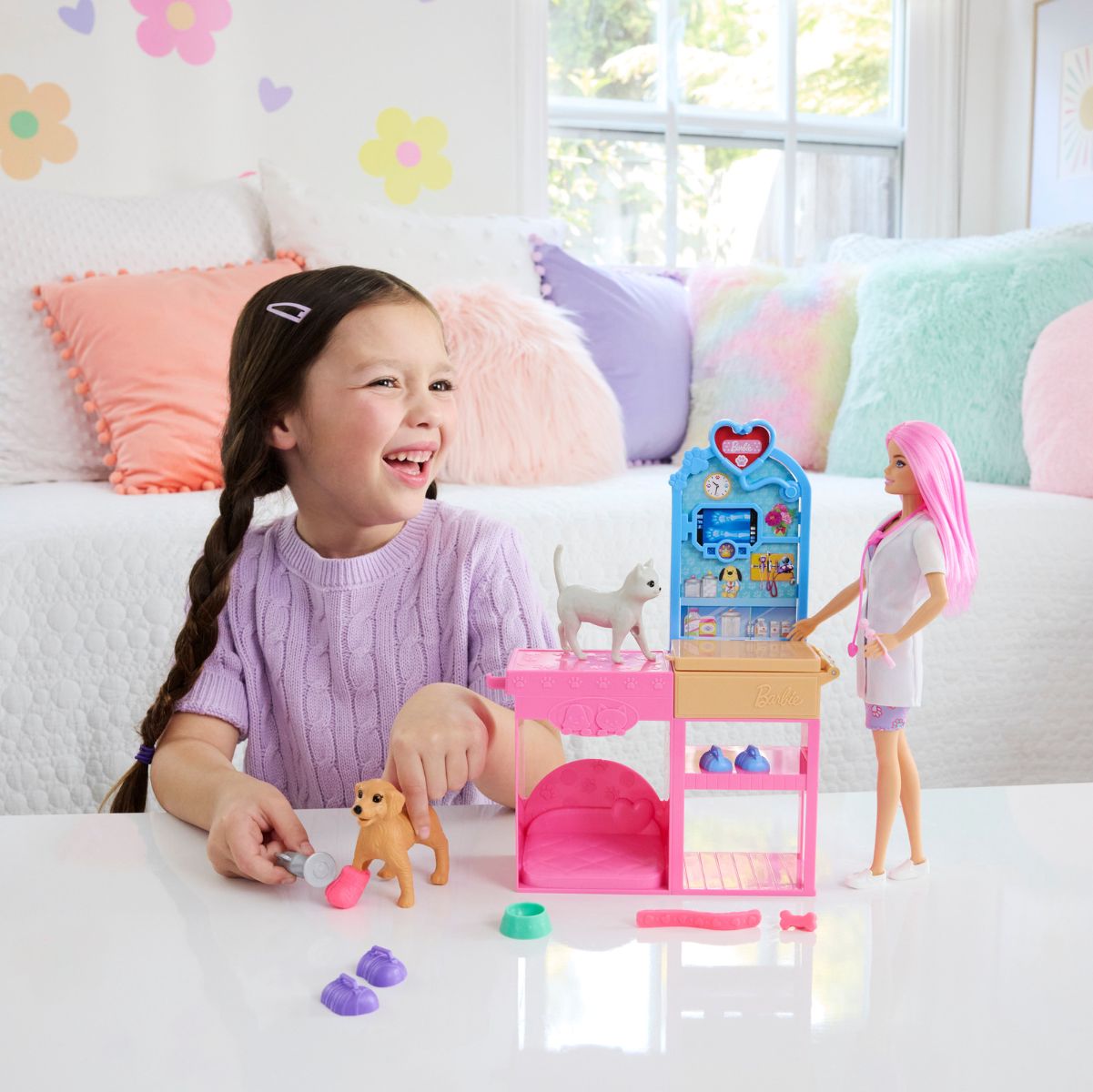 Đồ Chơi Phòng Khám Xinh Xắn Cho Pet Yêu BARBIE JFX93