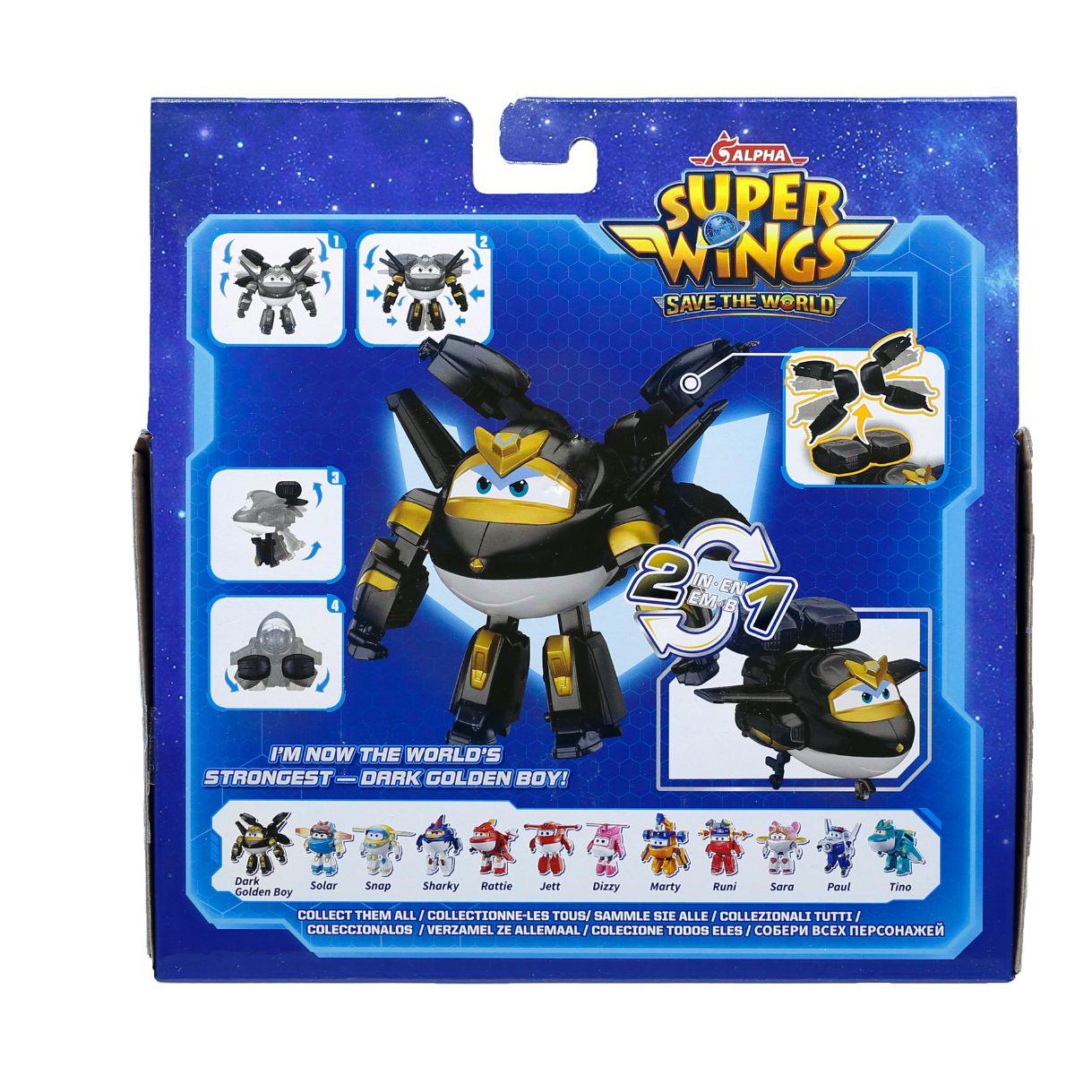 Super Wings Large Transforming Robot – Golden AI Dark Version EU790231H