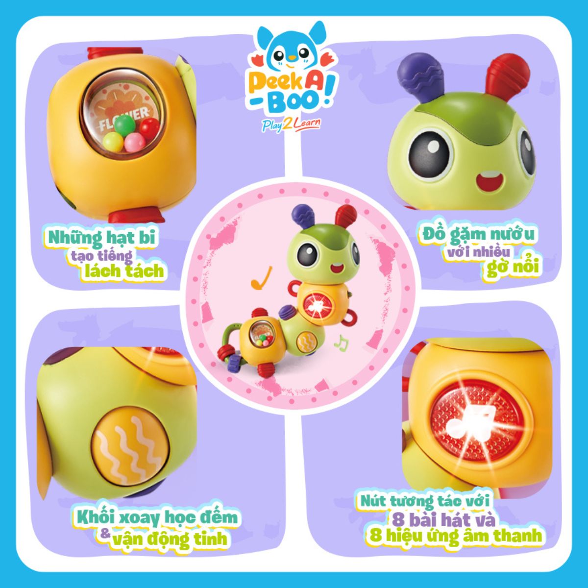 Đồ Chơi Sâu Bướm Khám Phá Vui Nhộn PEEK A BOO PAB059
