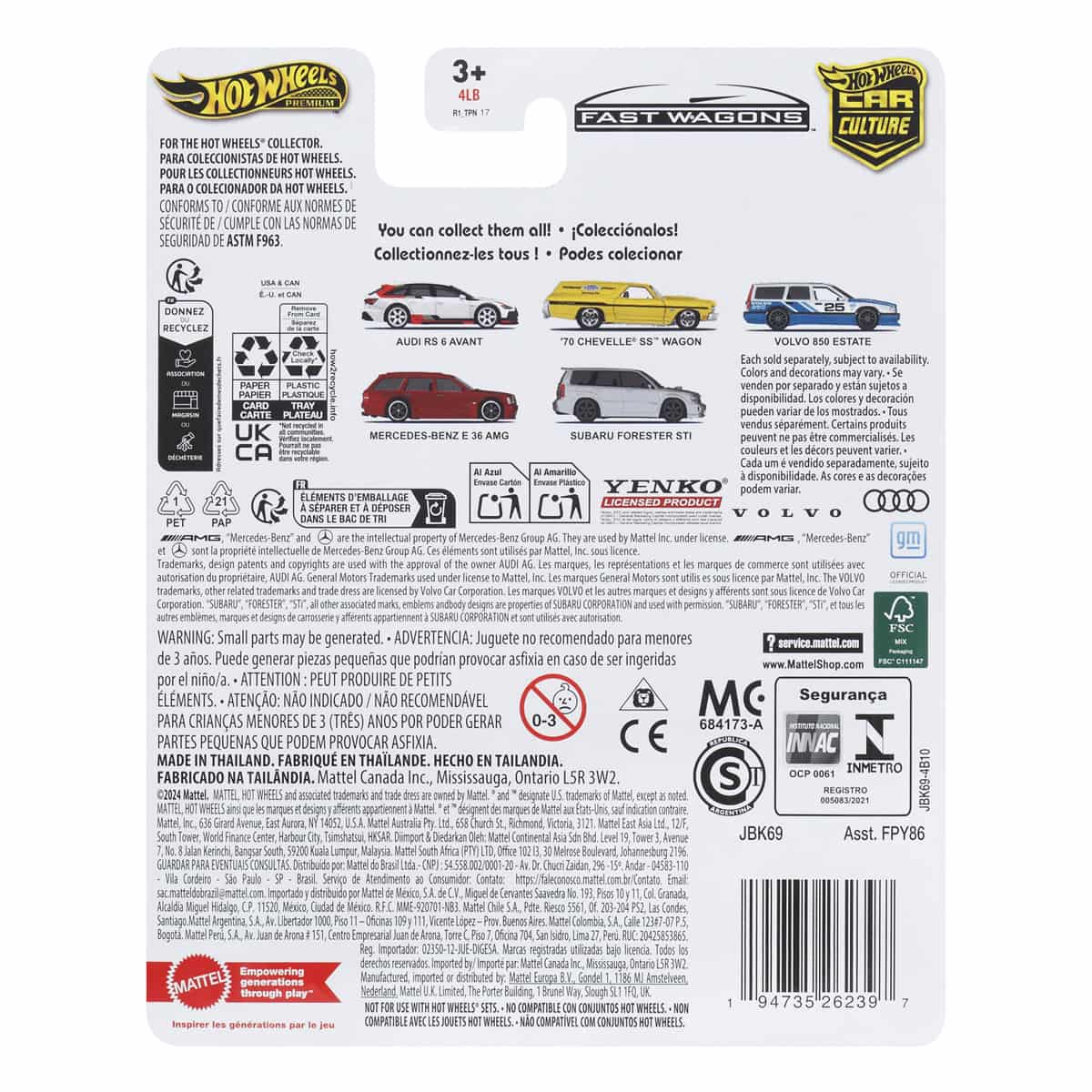 Đồ Chơi Mô Hình Siêu Xe Sang Trọng Mercedes-Benz AMG E-36 Estate HOT WHEELS FPY86