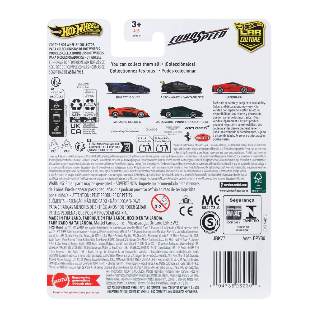 Đồ Chơi Siêu Xe Sang Trọng Pininfarina Battista HOT WHEELS FPY86