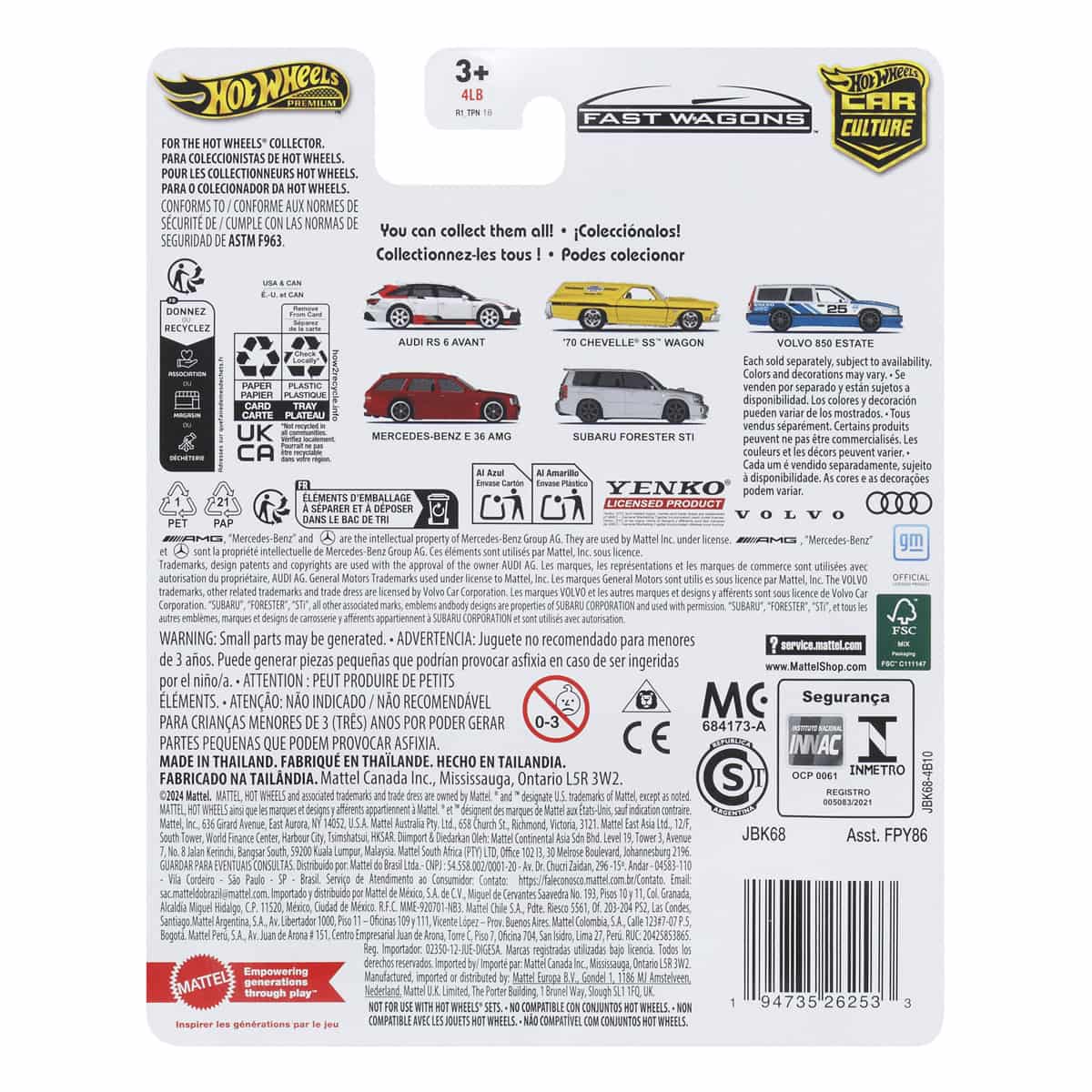 Đồ Chơi Mô Hình Siêu Xe Sang Trọng Volvo 850 Estate HOT WHEELS FPY86