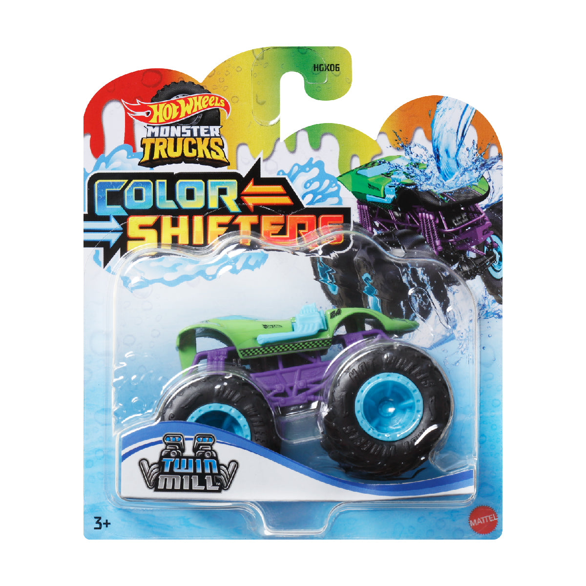 Siêu Xe Tải Quái Vật Monster Trucks Đổi Màu Hot Wheels HGX06
