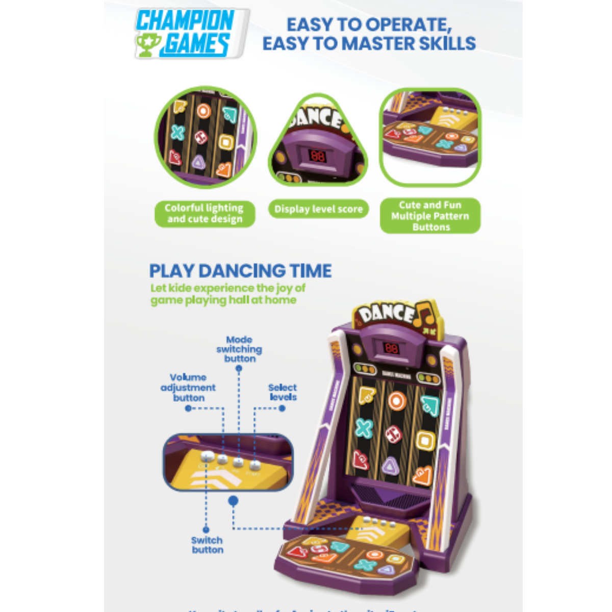 Đồ Chơi Trò Chơi Nhảy Phím Audition CHAMPION GAMES HG15010108