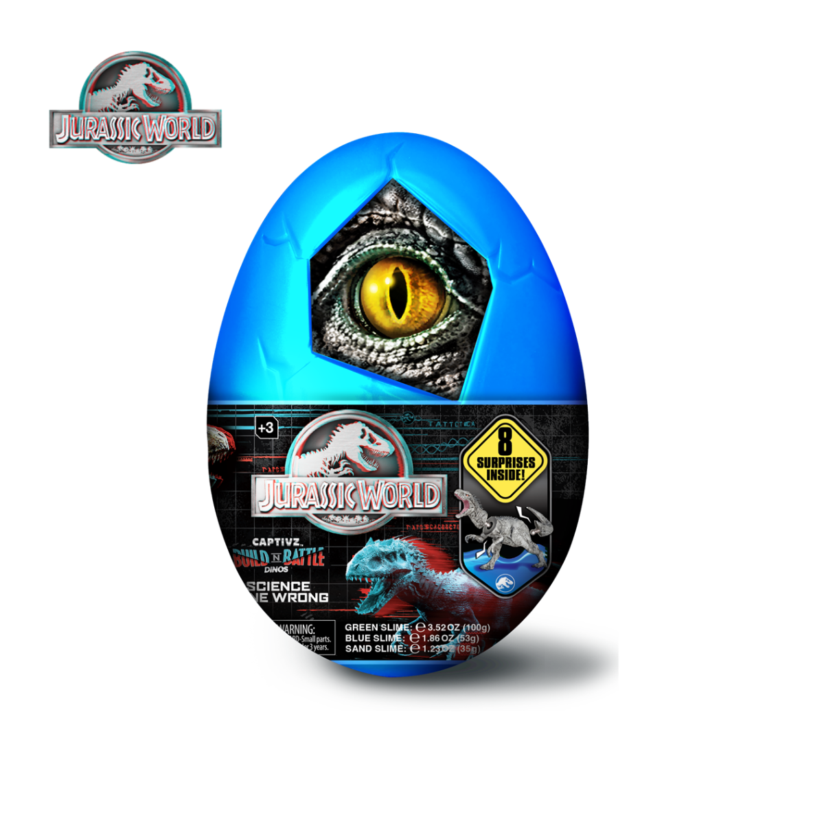 Jurassic World Large Egg Toy: Lab Disaster Edition TOY MONSTER T02630 – Random Delivery